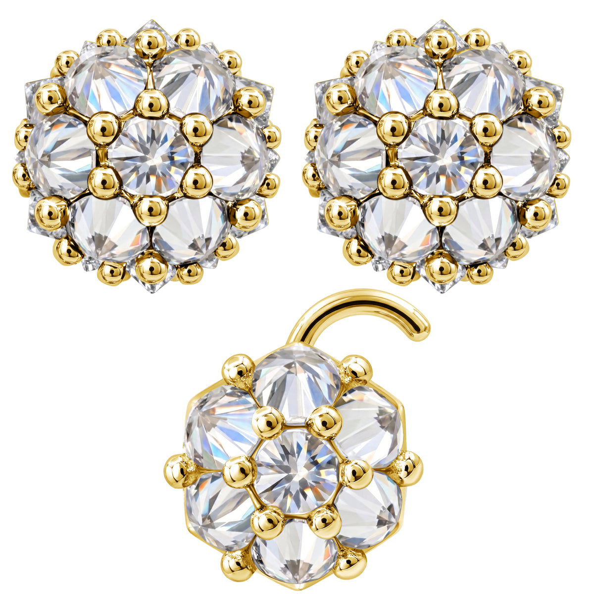 Earrings Nose Stud Set