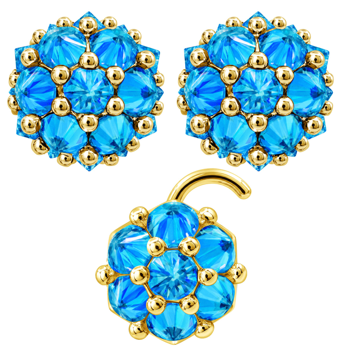 Earrings Nose Stud Set