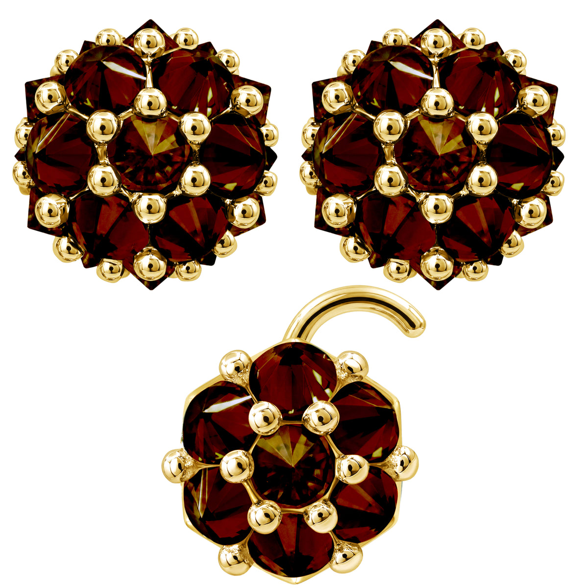 Earrings Nose Stud Set