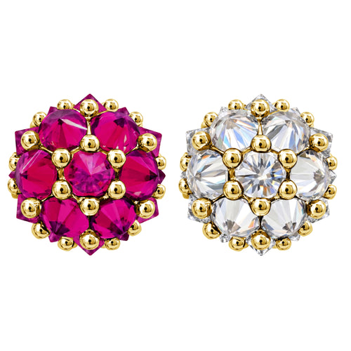 Pompom Flowers Earrings