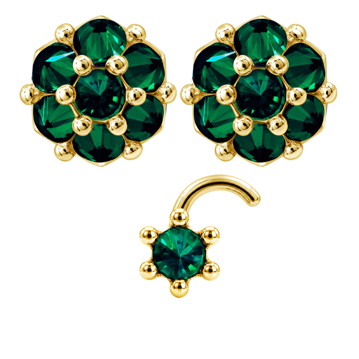 Earrings Nose Stud Set