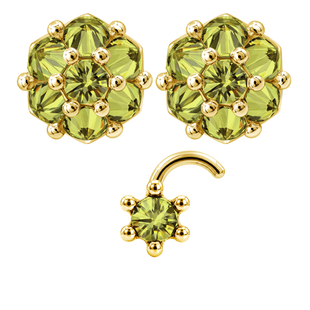 Earrings Nose Stud Set