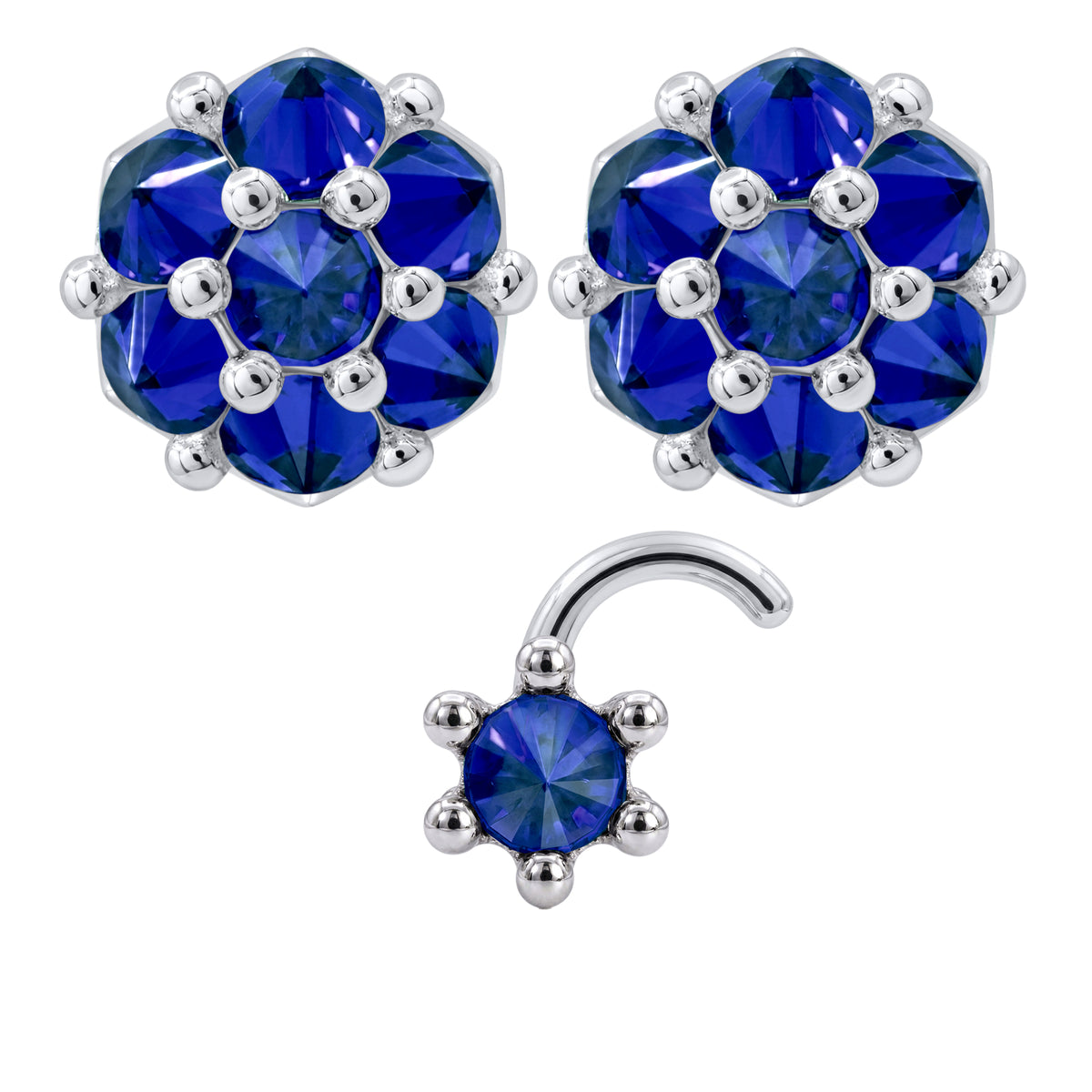 Earrings Nose Stud Set
