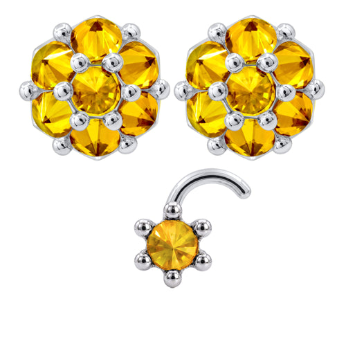 Earrings Nose Stud Set